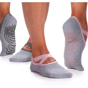 image:imageGaiam Grippy Studio Yoga Socks NonSlip OpenToe One Size  Toeless Design  Silicone Dot Grip  Yoga Pilates amp Barre  TravelReady  Fits Womens Shoe 510Folkstone