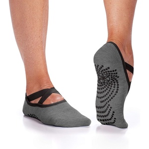 image:imageGaiam Grippy Studio Yoga Socks NonSlip OpenToe One Size  Toeless Design  Silicone Dot Grip  Yoga Pilates amp Barre  TravelReady  Fits Womens Shoe 510Granite