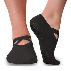 image:imageGaiam Grippy Studio Yoga Socks NonSlip OpenToe One Size  Toeless Design  Silicone Dot Grip  Yoga Pilates amp Barre  TravelReady  Fits Womens Shoe 510Midnight