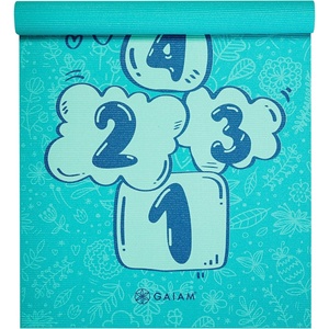 image:imageGaiam Kids Printed Yoga Mat NonToxic Fun Design 3mm  Ages 58  Textured NonSlip Surface  6PFree PVC  60L x 24W  Downloadable Kids Yoga ClassHopscotch