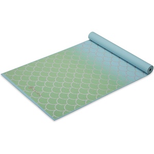 image:imageGaiam Kids Printed Yoga Mat NonToxic Fun Design 3mm  Ages 58  Textured NonSlip Surface  6PFree PVC  60L x 24W  Downloadable Kids Yoga ClassMetallic Mermaid