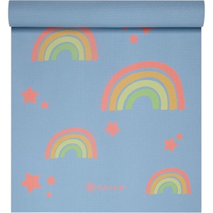 image:imageGaiam Kids Printed Yoga Mat NonToxic Fun Design 3mm  Ages 58  Textured NonSlip Surface  6PFree PVC  60L x 24W  Downloadable Kids Yoga ClassRainbow Stars