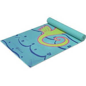 image:imageGaiam Kids Printed Yoga Mat NonToxic Fun Design 3mm  Ages 58  Textured NonSlip Surface  6PFree PVC  60L x 24W  Downloadable Kids Yoga ClassSeahorse