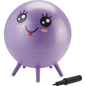 image:imageGaiam Kids StayNPlay Childrens Balance Ball Flexible School Chair Active Classroom Desk Alternative Seating BuiltIn StayPut Soft Stability Legs Includes Air Pump 45cm Purple Miss Sunshine