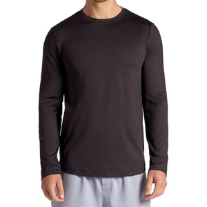 image:imageGaiam Mens Breathe Ease Long Sleeve Crewneck Top Standard Fit Stretch Heavyweight MaterialBlack