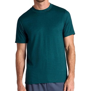 image:imageGaiam Mens Everyday Basic Crewneck Top Standard Fit Stretch Midweight MaterialDeep Teal Heather