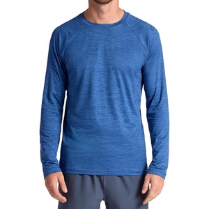 image:imageGaiam Mens Everyday Basic Long Sleeve Crewneck Top Standard Fit Stretch Midweight MaterialTrue Navy Heather