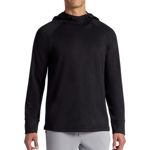 image:imageGaiam Mens Flow State Long Sleeve Cowl Neck Hoodie Standard Fit Stretch Midweight MaterialBlack