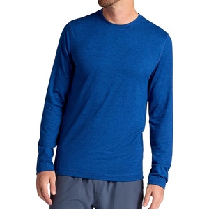 image:imageGaiam Mens Long Sleeve Crewneck Top Standard Fit Stretch Midweight MaterialLimoges Heather  Intent