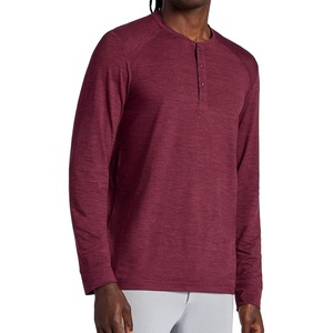 image:imageGaiam Mens Long Sleeve Henley Shirt Standard Fit Stretch Midweight MaterialPort Royale Heather  Commuter