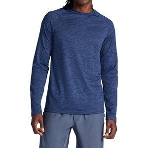 image:imageGaiam Mens Power Long Sleeve Crewneck Top Standard Fit Stretch Heavyweight Fleece MaterialNavy Heather