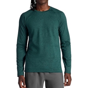 image:imageGaiam Mens Power Long Sleeve Crewneck Top Standard Fit Stretch Heavyweight Fleece MaterialPine Grove Heather