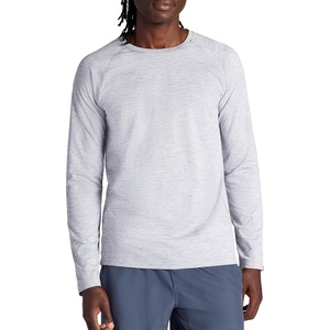 image:imageGaiam Mens Power Long Sleeve Crewneck Top Standard Fit Stretch Heavyweight Fleece MaterialSleet Heather