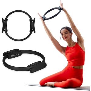 image:imageGaiam Pilates Ring Fitness Circle Toning Arms Legs amp Core  15 Magic Circle  Foam Padded Handles  Lightweight amp Flexible  Home amp Studio  Includes Exercise GuideBlack