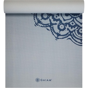 image:imageGaiam Premium Yoga Mat 6mm Thick Print Mat  Premium 6mm thick cushioning for joint support Nonslip print design for yoga Pilates amp floor workoutsIndigo Fade