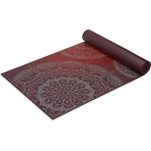 image:imageGaiam Premium Yoga Mat 6mm Thick Print Mat  Premium 6mm thick cushioning for joint support Nonslip print design for yoga Pilates amp floor workoutsMetallic Sunset