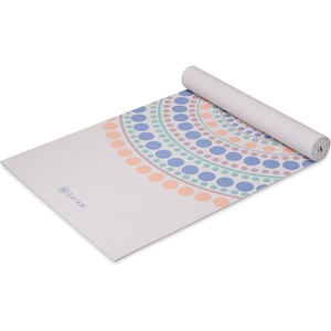 image:imageGaiam Premium Yoga Mat 6mm Thick Print Mat  Premium 6mm thick cushioning for joint support Nonslip print design for yoga Pilates amp floor workoutsRainbow Trance