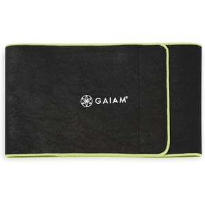 image:imageGaiam Waist Trainer for Women and Men  Adjustable Slimmer Belt and Sweat Band for LowerBack Support and Activated Core8inch Yellow