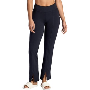 image:imageGaiam Womens Yoga Pant Slim Fit Stretch Midweight Material MoistureWickingBlack Tap Shoe