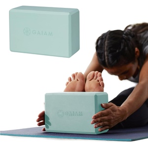 image:imageGaiam Yoga Block  Supportive LatexFree Eva Foam  Soft NonSlip Surface with Beveled Edges for Yoga Pilates MeditationCool Mint