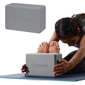image:imageGaiam Yoga Block  Supportive LatexFree Eva Foam  Soft NonSlip Surface with Beveled Edges for Yoga Pilates MeditationGrey