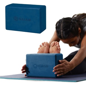 image:imageGaiam Yoga Block  Supportive LatexFree Eva Foam  Soft NonSlip Surface with Beveled Edges for Yoga Pilates MeditationIndigo Ink