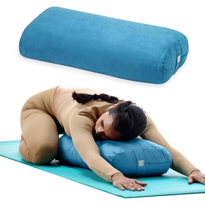 image:imageGaiam Yoga Bolster Pillow Supportive Cushion for Restorative Yoga  Firm cottonfilled bolster supports stretching amp restorative poses Carry handle washable cover yoga propTeal