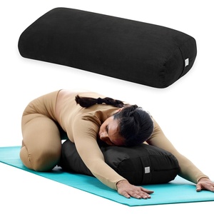 image:imageGaiam Yoga Bolster Pillow Supportive Cushion for Restorative Yoga  Firm cottonfilled bolster supports stretching amp restorative poses Carry handle washable cover yoga propBlack