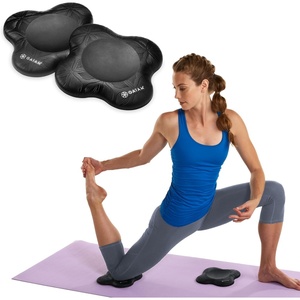 image:imageGaiam Yoga Knee Pads Set of 2 Cushion for Knees amp Elbows  Extra Cushioning  NonSlip Back  Knees Elbows amp Wrists  Yoga Pilates amp Kneeling  TravelFriendlyBlack
