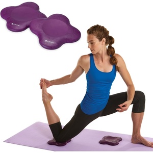 image:imageGaiam Yoga Knee Pads Set of 2 Cushion for Knees amp Elbows  Extra Cushioning  NonSlip Back  Knees Elbows amp Wrists  Yoga Pilates amp Kneeling  TravelFriendlyPurple