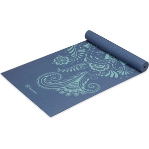 image:imageGaiam Yoga Mat  Premium 5mm Print Thick Non Slip Exercise amp Fitness Mat for All Types of Yoga Pilates amp Floor Workouts 68 x 24 x 5mm  Printed Design  Sticky NonSlip Surface  5mm Cushioning  Yoga Pilates amp Floor Workouts  68x24High Tide Swirl