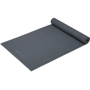 image:imageGaiam Yoga Mat  Premium 5mm Solid Thick Non Slip Exercise amp Fitness Mat for All Types of Yoga Pilates amp Floor Workouts 68 x 24 x 5mm  Premium nonslip mat in solid colors Cushioned support for yoga Pilates amp floor workouts at home or studioFolkstone Grey