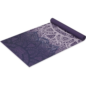 image:imageGaiam Yoga Mat Classic Print 4mm NonSlip Mat  Lightweight 4mm print yoga mat with nonslip grip Ideal for yoga Pilates amp floor workouts at home or studioPurple Lattice