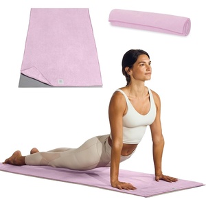 image:imageGaiam Yoga Mat Towel NonSlip Microfiber Black  MatSized Fit  QuickDry Microfiber  NonSlip Silicone Bottom  Machine Washable  Hot Yoga amp Pilates  68x24Lilac Lace