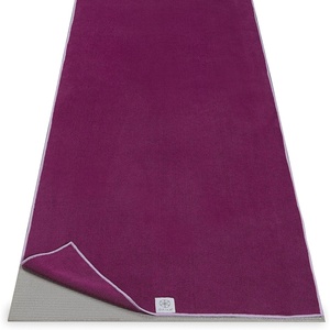 image:imageGaiam Yoga Mat Towel NonSlip Microfiber Black  MatSized Fit  QuickDry Microfiber  NonSlip Silicone Bottom  Machine Washable  Hot Yoga amp Pilates  68x24Mulberry