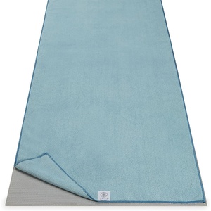 image:imageGaiam Yoga Mat Towel NonSlip Microfiber Black  MatSized Fit  QuickDry Microfiber  NonSlip Silicone Bottom  Machine Washable  Hot Yoga amp Pilates  68x24Riverside