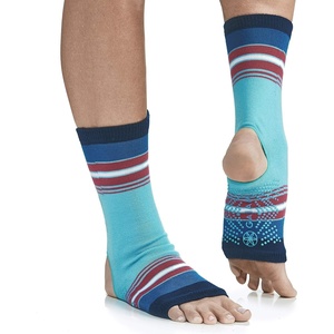 image:imageGaiam Yoga Sock Anklets  Grippy Leg Warmer Ankle Socks for Yoga Barre Pilates Dance AerobicsBermuda Blue