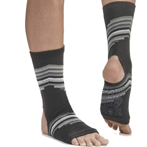 image:imageGaiam Yoga Sock Anklets  Grippy Leg Warmer Ankle Socks for Yoga Barre Pilates Dance AerobicsSmokey Grey