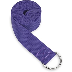 image:imageGaiam Yoga Strap Premium Athletic Stretch Band with Adjustable Metal DRing Buckle Loop  Exercise amp Fitness Stretching for Yoga Pilates Physical Therapy Dance Gym WorkoutsPurple