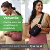 image:imageGaiam Altitude Waist Pack  Storage Belt Bag for Women And Men  Adjustable Belt With Lightweight Pouch For Storing EssentialsDusty Purple