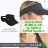 image:imageGaiam Classic Fitness Sun Visor MoistureWicking Women Black  OpenTop Design  QuickDry Sweatband  Adjustable Closure  Golf Tennis amp Running  MoistureWicking  Women