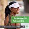 image:imageGaiam Classic Fitness Sun Visor MoistureWicking Women White  OpenTop Design  QuickDry Sweatband  Adjustable Closure  Golf Tennis amp Running  MoistureWicking  Women
