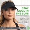 image:imageGaiam Classic Fitness Sun Visor MoistureWicking Women White  OpenTop Design  QuickDry Sweatband  Adjustable Closure  Golf Tennis amp Running  MoistureWicking  Women