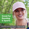 image:imageGaiam Cruiser Breathable Baseball Cap Ponytail Women  Lightweight amp Breathable  Ponytail Hole  Adjustable Fit  Running Hiking amp Workouts  Womens CapBlush