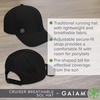image:imageGaiam Cruiser Breathable Baseball Cap Ponytail Women  Lightweight amp Breathable  Ponytail Hole  Adjustable Fit  Running Hiking amp Workouts  Womens CapBlack