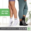 image:imageGaiam Grippy Crew Socks with Silicone Grip NonSlip Socks for Pilates Yoga Barre amp Dance  Cotton Blend  2Pack or 3Pack2 Pack  GreyBlack