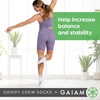 image:imageGaiam Grippy Crew Socks with Silicone Grip NonSlip Socks for Pilates Yoga Barre amp Dance  Cotton Blend  2Pack or 3Pack3 Pack  Solid WhiteSolid GreySolid Black