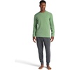 image:imageGaiam Mens Cozy amp Cool Long Sleeve Crewneck Top Standard Fit Stretch Midweight Micro Waffle Jacquard MaterialLoden Frost