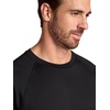 image:imageGaiam Mens Everyday Basic Raglan Top Standard Fit Stretch Midweight Jersey MaterialBlack