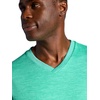 image:imageGaiam Mens Everyday Basic VNeck Top Standard Fit Stretch Midweight MaterialFuture Teal Heather